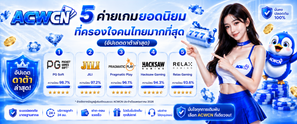 5 ค่ายเกมยอดนิยมที่ครองใจคนไทยมากที่สุด (อัปเดตดาต้าล่าสุด)