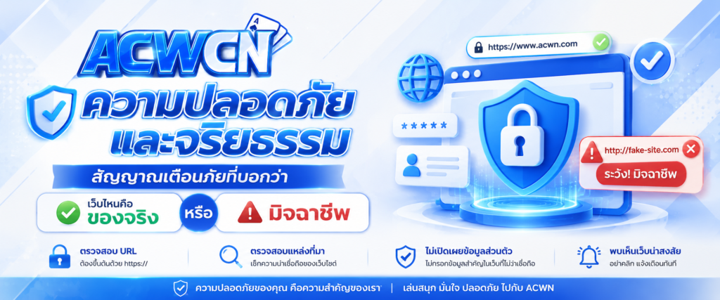 ความปลอดภัยและจริยธรรม สัญญาณเตือนภัยที่บอกว่าเว็บไหนคือ ของจริง หรือ มิจฉาชีพ