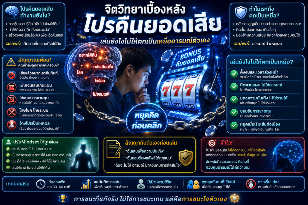 จิตวิทยาเบื้องหลังโปรคืนยอดเสีย เล่นยังไงไม่ให้ตกเป็นเหยื่ออารมณ์ตัวเอง​