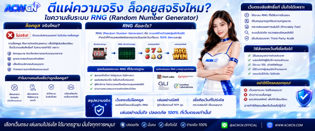 ตีแผ่ความจริง ล็อคยูสจริงไหม ไขความลับระบบ RNG (Random Number Generator)​