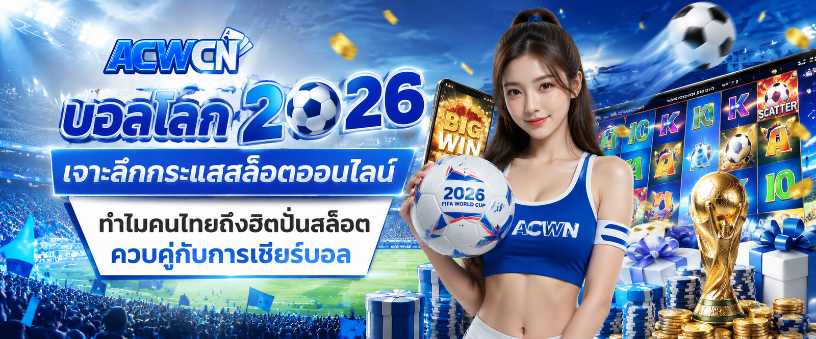 บอลโลก 2026 เจาะลึกกระแสสล็อตออนไลน์ ทำไมคนไทยถึงฮิตปั่นสล็อตควบคู่กับการเชียร์บอล