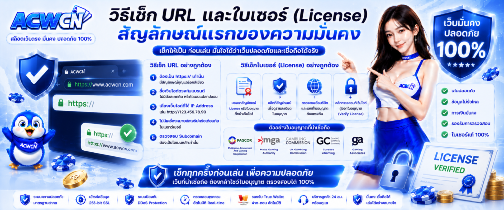 วิธีเช็ก URL และใบเซอร์ (License) สัญลักษณ์แรกของความมั่นคง​