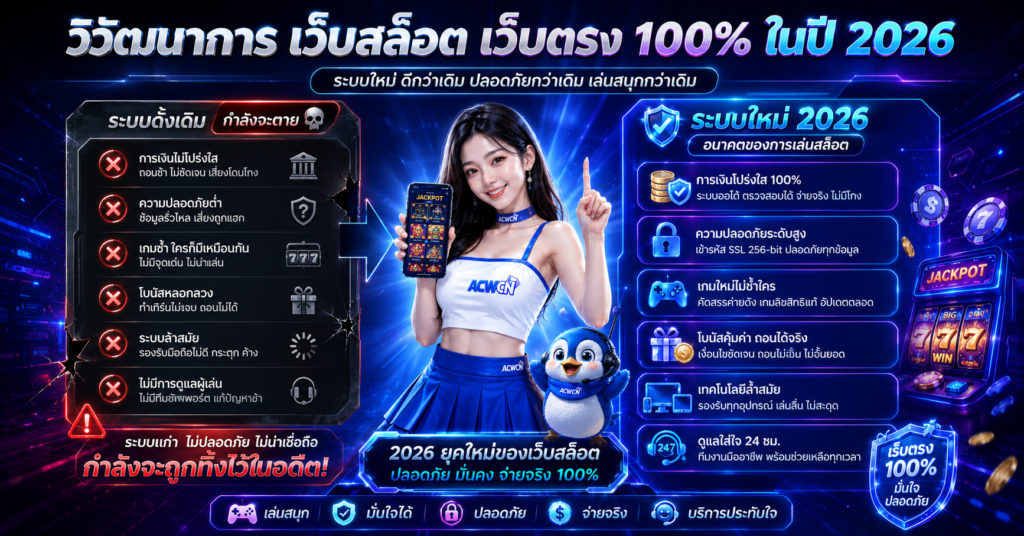 วิวัฒนาการ เว็บสล็อต เว็บตรง 100% ในปี 2026 ทำไมระบบดั้งเดิมถึงกำลังจะตาย​
