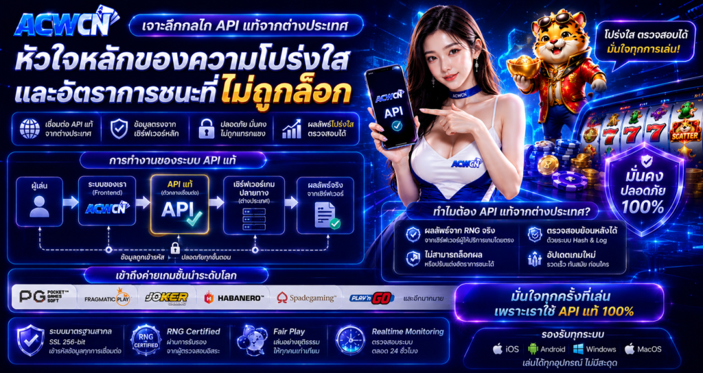 เจาะลึกกลไก API แท้จากต่างประเทศ หัวใจหลักของความโปร่งใสและอัตราการชนะที่ไม่ถูกล็อก​