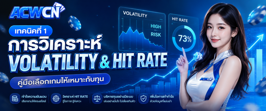 เทคนิคที่ 1 การวิเคราะห์ Volatility & Hit Rate (คู่มือเลือกเกมให้เหมาะกับทุน)​