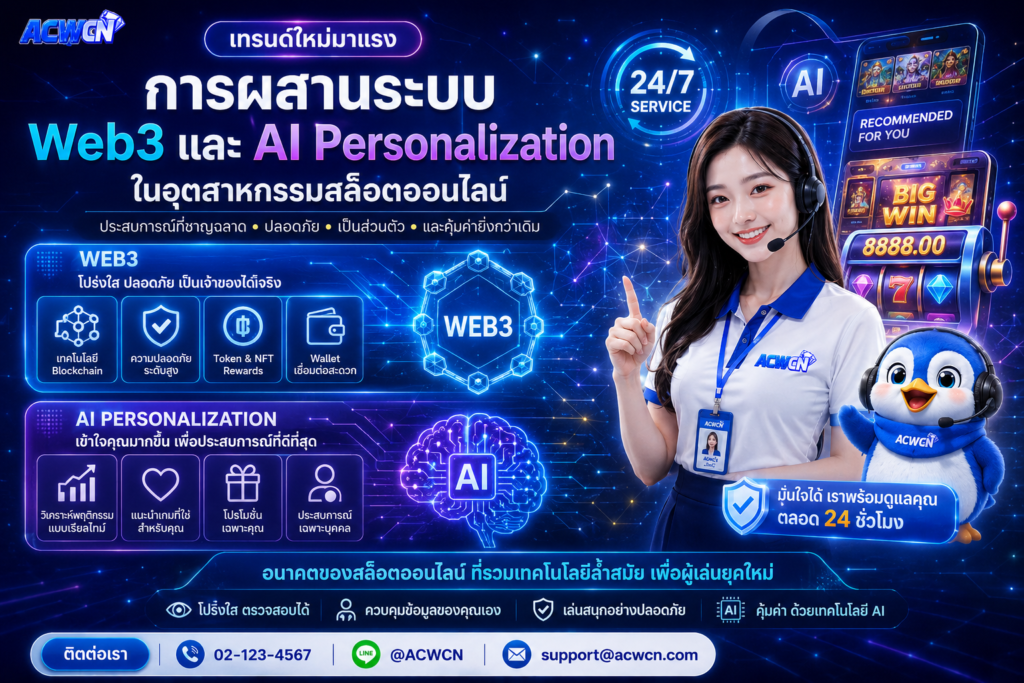 เทรนด์ใหม่มาแรง การผสานระบบ Web3 และ AI Personalization ในอุตสาหกรรมสล็อตออนไลน์​