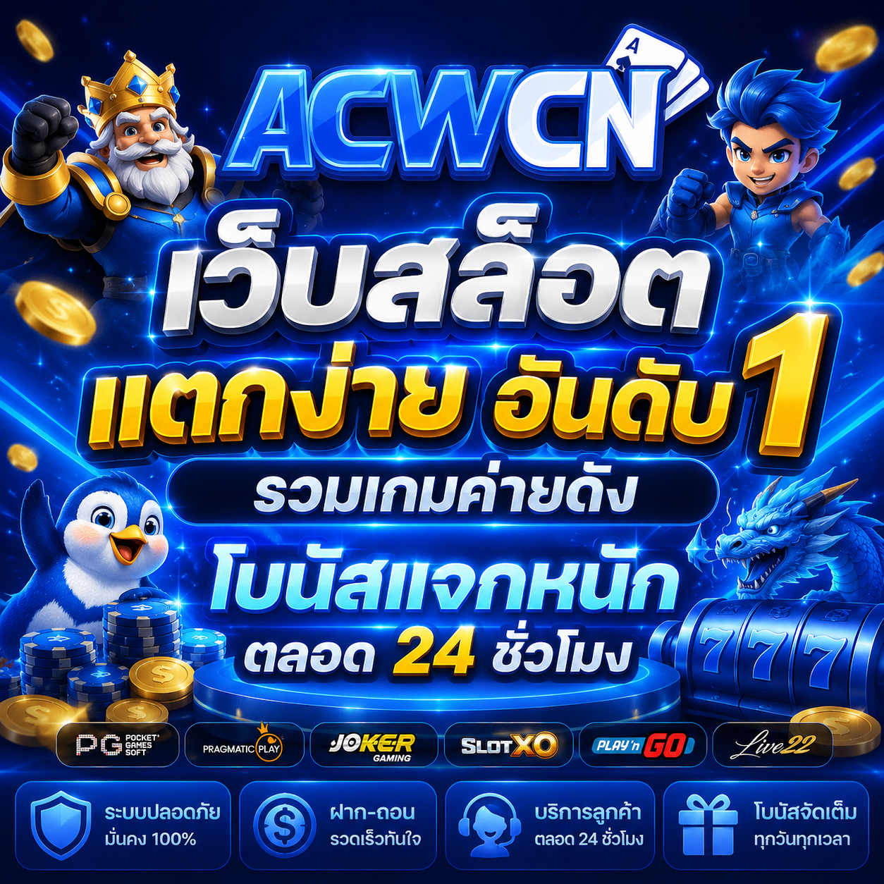 เว็บสล็อต แตกง่าย อันดับ 1 รวมเกมค่ายดัง โบนัสแจกหนักตลอด 24 ชั่วโมง